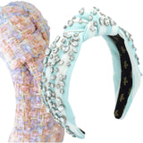 Handmade Metallic Tweed & Pastel Jewel Headbands