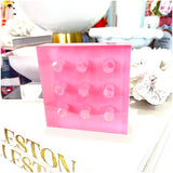 Hand Poured Cut & Polished Acrylic & Resin Bowl + Pink Hand Cut Acrylic Pen Holder / Tabletop Decor