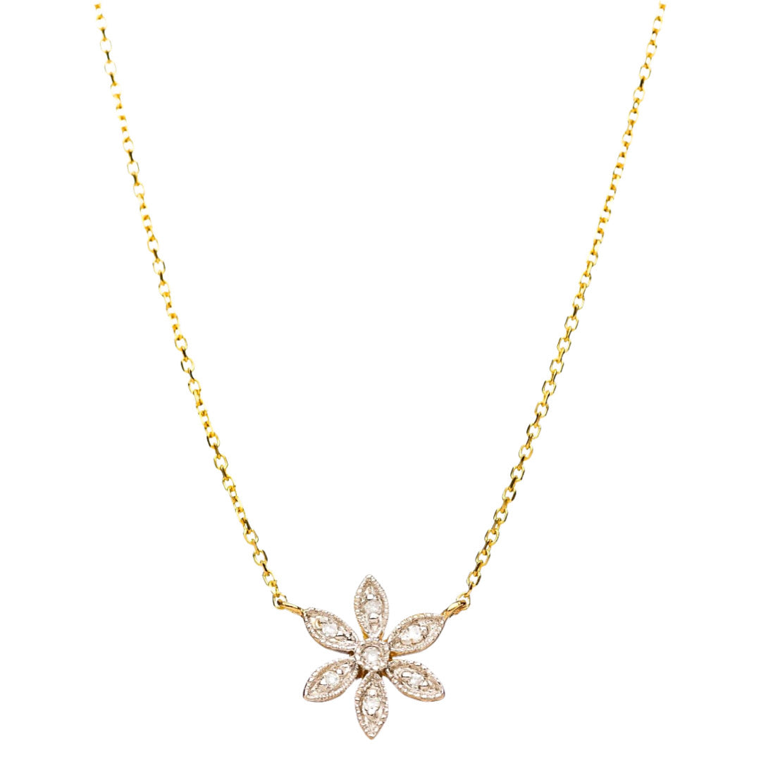 David Morris 18kt Rose Gold Miss Daisy Double Flower Diamond Pendant  Necklace - Farfetch