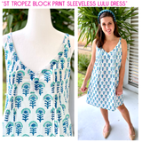 St Tropez Block Print Sleeveless Lulu Dress