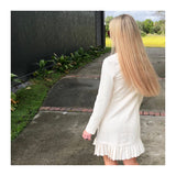 Ivory Pleated Hem Jacket OR Dress