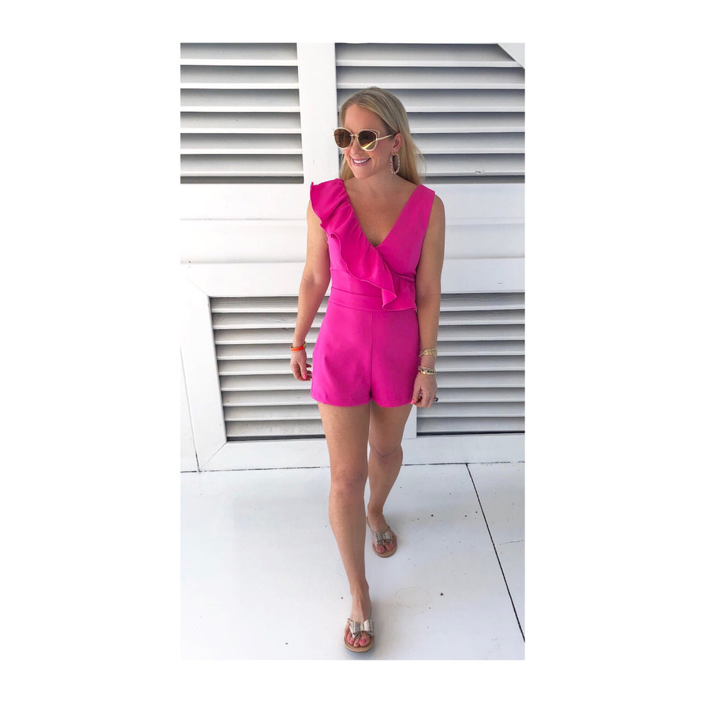 Bubblegum Pink Fringe Romper – Punchy Blonde LLC