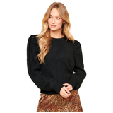 Green Natural or Black PUFF SLEEVE Diego Sweater