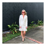 Ivory Pleated Hem Jacket OR Dress