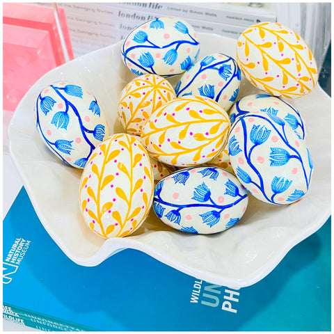 Handcrafted & Hand Painted Paper Mache Eggs
