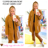 Brown Front Pocket Sherpa ‘Teddy’ Coat