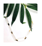 Lucite & Gold Tube Necklace