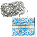 Hand Beaded Checkered, Spikey or Coral Name Bag