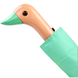 Handmade Sustainable Birch Wood Duck Umbrellas Made from Recycled Plastic Bottles in the UK