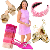 Pink 3D Chiffon Lorca Dress