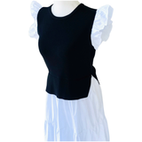 Cotton + Knit Flutter Sleeve Hamlin Dress