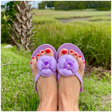 Lavender Flower Jelly Thong Sandal