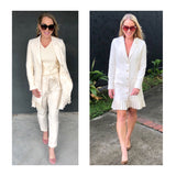 Ivory Pleated Hem Jacket OR Dress