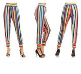 Rainbow Stripe Jogger Pants
