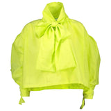 Lime Pussy Bow Macon Top