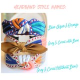 Neon Hued Embroidered Headbands in 3 Styles