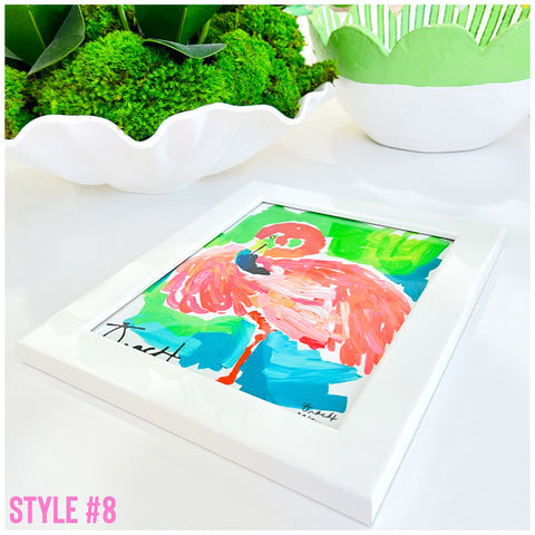 Tropical Numbered Prints in Lacquered Frame