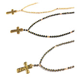 Druzy Stone 16” Cross Necklaces (Great for Layering with shorter Druzy Necklaces!)