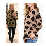 Leopard Fuzzy Knit Sweater
