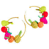 Handwoven Rattan Fruit Earrings in 3 Styles