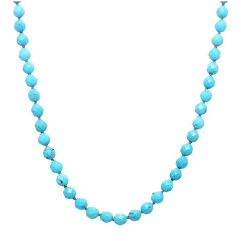 Blue Lapis + Topaz Necklace & Faceted Turquoise Necklace (sold separately)