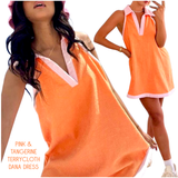 Pink & Tangerine Terrycloth Dana Dress