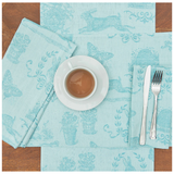 Embroidered Easter Bunny Kitchen or Guest Towel + Easter Bunny Jacquard Placemat, Table Runner & Tablecloth