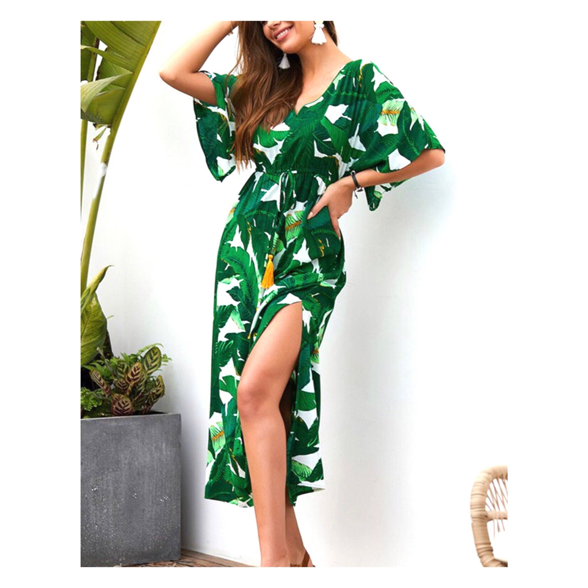 green emerald velvet dress Kelly Dress main image 1