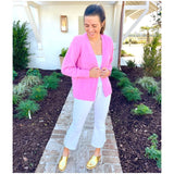 Bubblegum Pink Knit Chrissy Cardigan