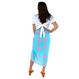 Pranella Turquoise & Pink Tassel Pareo