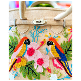 Handmade Beaded Birds Bag (beading on front & the back)