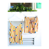 Marigold & White Cabana Stripe Abstract Design Cami
