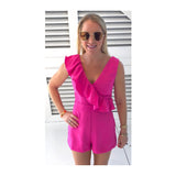 Bubblegum Pink Ruffle Romper