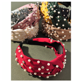 Satin Rhinestone & Pearl Headbands in *SEVEN* Colors