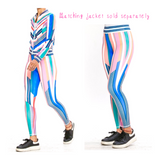 Rainbow Stripe Athletic Leggings (Matching Jacket Sold Separately)