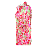 Pink & Green Retro Floral Soleil Dress