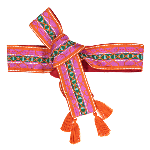 St Barths Embroidered Tassel Belts