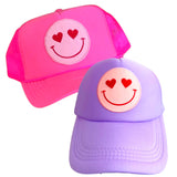 Smiley Face Happy Truckers Patch Hats