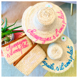 Marrakech Handmade Palm Leaf Straw Hat in Tequila or Champagne S’il Vous Plait
