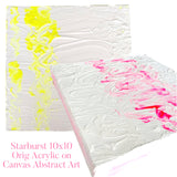 Starburst 10x10 Orig Acrylic on Canvas Abstract Art