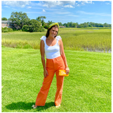 Lime or Tangerine High Waisted Della Jeans