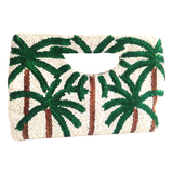 Hand Beaded Bev Hills Hotel Stripe, Palm Tree or Tiger U-Handle Bag