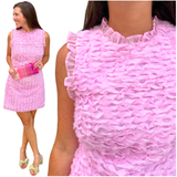 Pink 3D Chiffon Lorca Dress