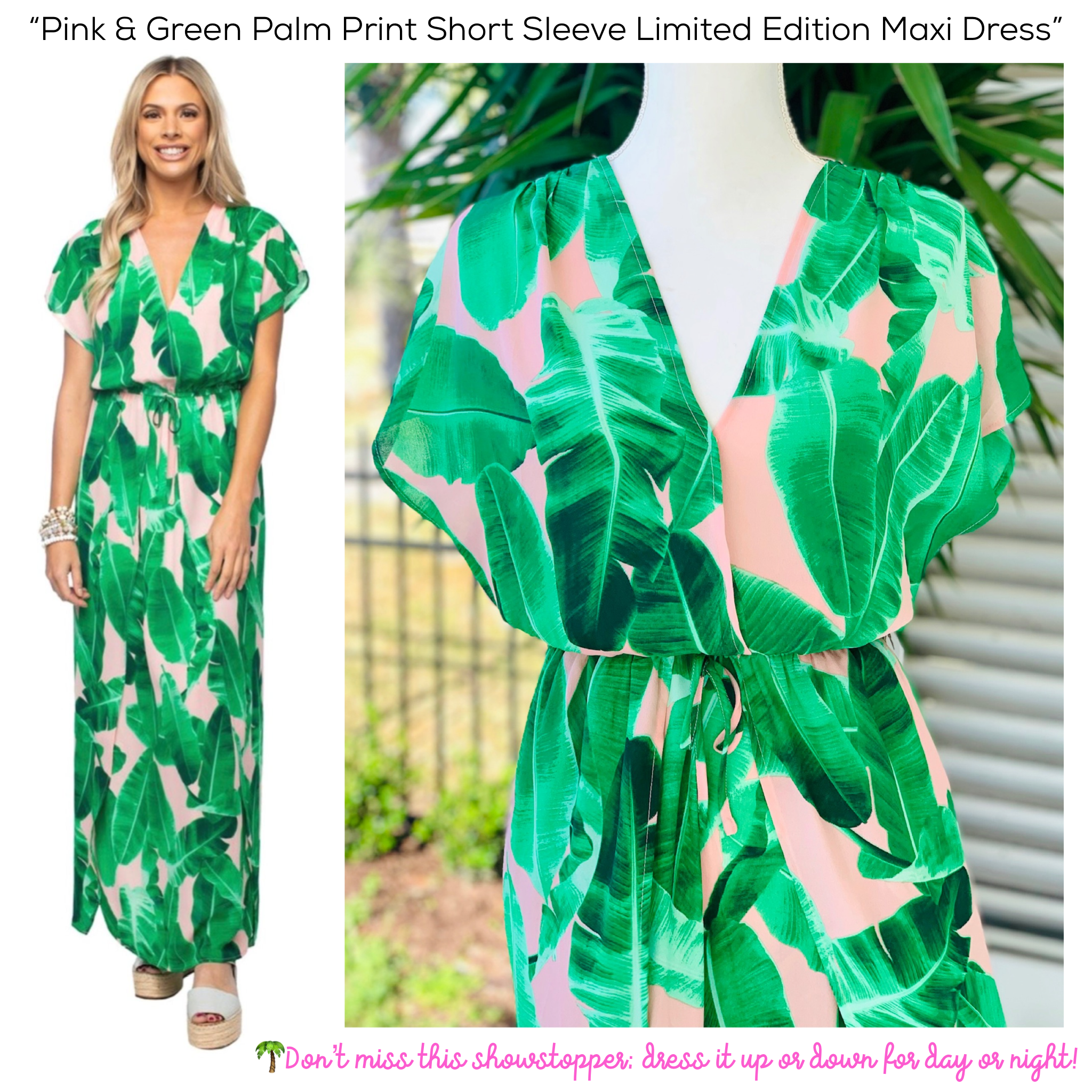 green emerald velvet dress Hawaiian Luau Maxi Dress main image 1