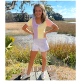 Lavender Tweed High Waisted Flare Sailor Style Blair Shorts