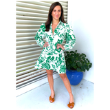 Green Floral Ruffle Hem Montecito Dress
