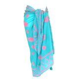 Pranella Turquoise & Pink Tassel Pareo