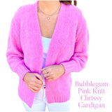 Bubblegum Pink Knit Chrissy Cardigan