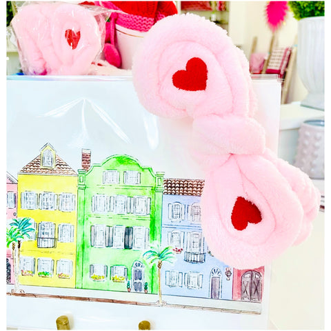 Valentines Heart Hoops & Heart Spa Headband