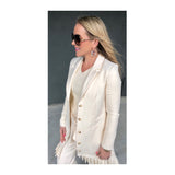 Ivory Pleated Hem Jacket OR Dress